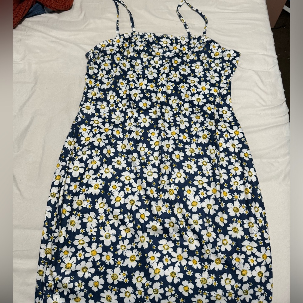 Mini Daisy Print Spaghetti Strap Dress